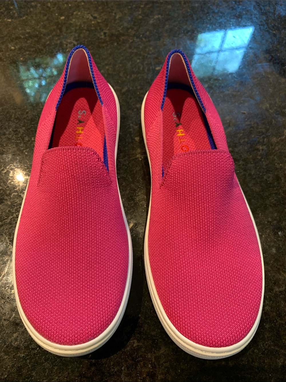 Rothy’s kids Pink Slip-On Knit Sneakers